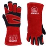 Andeli Welding Gloves, Heat Resistant Gloves, Leather, MIG Gloves, Thick