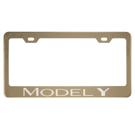 MVP Gold License Plate Frame For Telsa ModelY Model Y