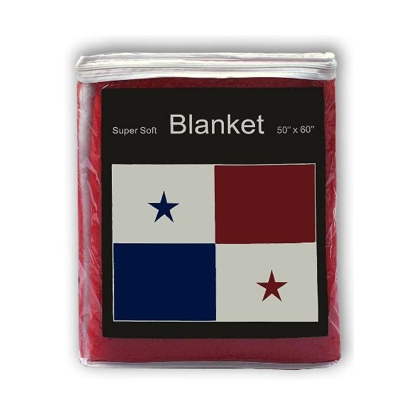 sup Super Soft Panamanian Flag Fleece Blanket 5 ft x 4.2 ft. Bandera de Panamá Throw Cover