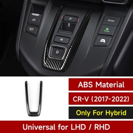 BRMYL Hybrid Center Gear Shift Panel Decals for Honda CRV 2017 2018 2019 2020 2021 2022 Accessories CR-V ABS Carbon Fiber Interior Stickers, Black