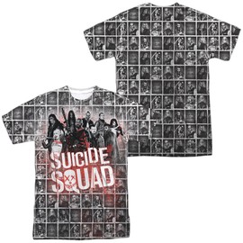 Popfunk Suicide Squad Squad Splatter Unisex Adult Sublimated Costume T-Shirt (Front/Back), X-Large - Multicolor