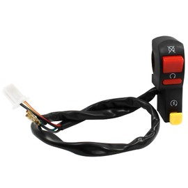 Coufce 12V Universal Handlebar Switch, 7/8" Left Starter Kill Light Switch Assembly, Start/Kill Motorcycle Switch for Scooter Pit Dirt Bike ATV