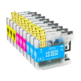 Veson Printer Cartridges LC223XL Colour Compatible with Brother LC223 LC221 Cartridges for Brother MFC J5320DW J4420DW J4620DW J480DW J5720DW J680DW J880DW J4625DW DCP J562DW 4120DW (3 Cyan 3 Yellow 3