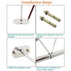 2 Pack Ceiling Mount Bracket, Stainless Steel Wardrobe Pipe Bracket