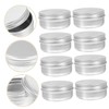 Gatuida 18pcs Spice Container Lip Balm Tin Round Aluminum Tin