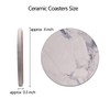Absorbent Ceramic Coaster Sets of 6 with Holder, Marble Style