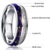MEILING LINGMEI Imitation Meteorite Tungsten Engagement Ring for Men Women