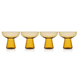 Mikasa Phoebe Margarita Cocktail Glass, Set of 4, Amber