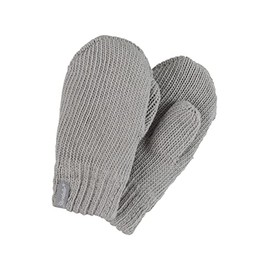 Sterntaler Baby Unisex Children's Mittens Knitted Gloves Mottled - Baby Mittens Winter, Baby Gloves - Lined with Fleece - Light Grey, 4, Silver mottled