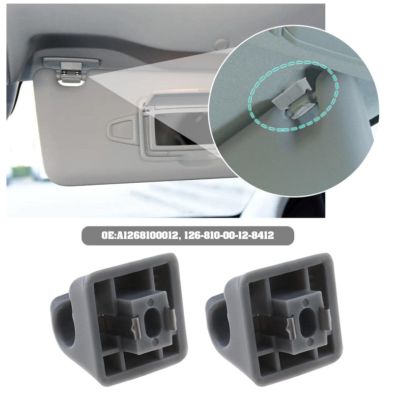 YINETTECH 2 Stück Auto Sonnenblenden Haken Clips Kompatibel mit W123