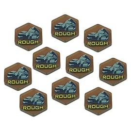 LITKO Premium Printed Mecha Battlefield Terrain Tokens | Compatible with BattleTech | Set of 10 (Rough Ground)