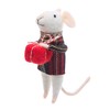 Sass & Belle Tartan Mouse Standing Felt Decoration