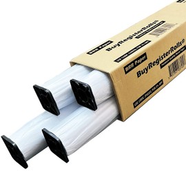 24’’ x 150’ Plotter Paper (New and Premium 4 Rolls) 20 lb Uncoated 96 Bright White (75 GSM with 2’’ Core) CAD Paper Rolls For Engineers, Architects, Copy Service Shops w/Inkjet Printers