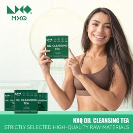 NXQ Oil Cleansing Tea (30 bags): Chinese Liver Detox Tea-10 Traditional Herbal-WinterMelon & Lotus Leaf-Oil Reducing Teabag-inner cleansing with Herbal Formula for Welness