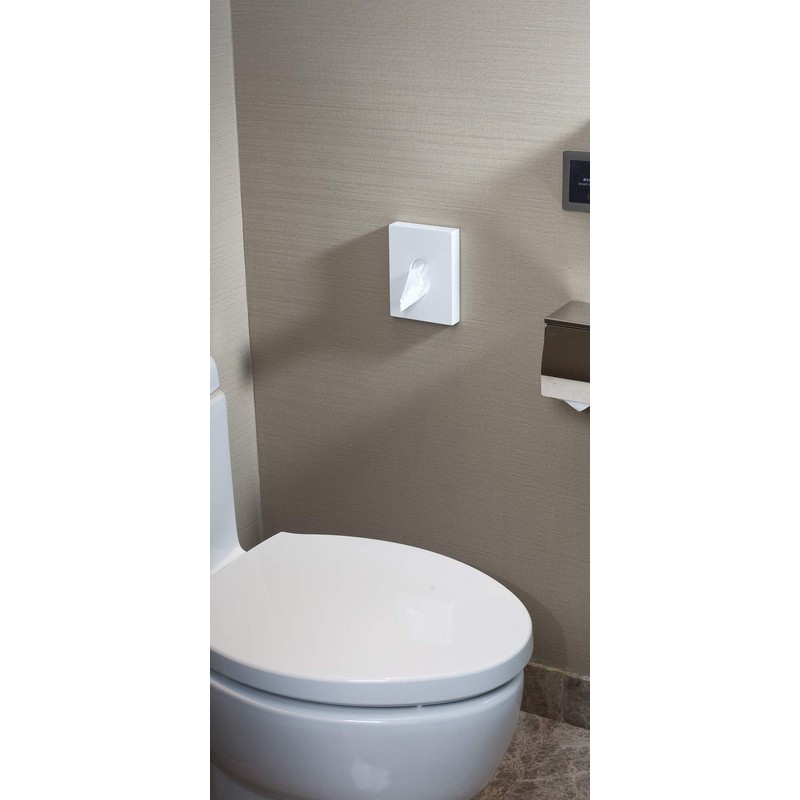 Hygiene bag dispenser ABS White for Ladies Restroom Hotel Guest