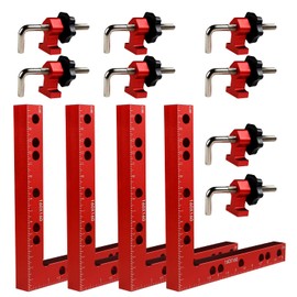 Clamping Squares for Woodworking, 6.3" x 6.3" 90 Degree Positioning Squares Right Angle Corner Clamps for Woodworking, 16 x 16cm Aluminum Alloy Corner Clamp Tool for Picture Frame Box Cabinets