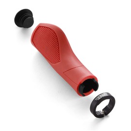 BW USA Ergo-Lock 2.0 Grips – Dual Lock-On MTB Bike Handlebar Grips - Fire Red