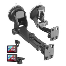 2 Pack Carplay Mount, Carplay Screen Mount for Carpuride,Car Play Monitor Stand,Universal Dashboard Suction Cup Bracket for Apple Car play,Portable Stereo Stand,Rear View Backup Camera Monitor Holder
