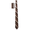 Stacy Adams Men's Microfiber Stripped Tie Set, Brown, One Size