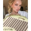 Brown Lash Clusters, Short Wispy Manga Lashes, 144pcs, 10-14mm