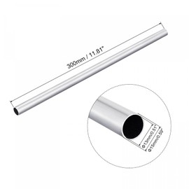 TA-VIGOR 4Pcs 6063 Aluminum Round Tube, 15mm OD 13mm ID 300mm Length Metal Seamless Straight Tubing Aluminum Pipe for Home Furnishing, Machinery, DIY Handicraft