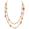 Bocar 2 Layer Long Beaded Necklace Crystal Beads Strand Fashion
