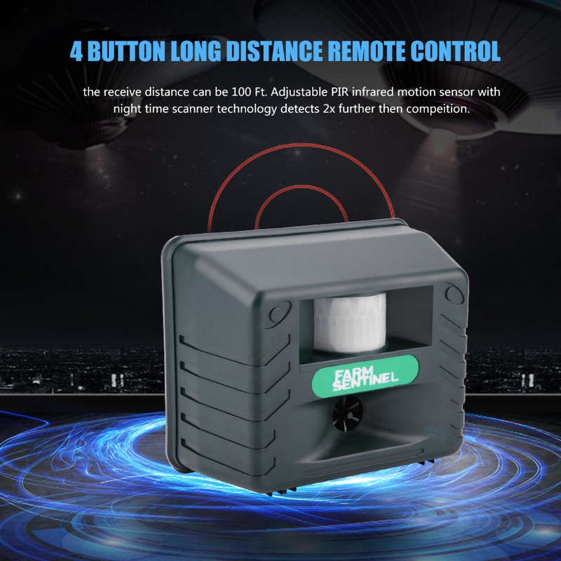 Ultrasonic 4 Alarm Sounds Electronic Pest Repellent for Bird Wild