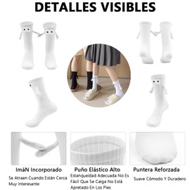 4 pares Calcetines para parejas,Calcetines con Imanes Unisex,Animal Novedad en 3D Calcetín Divertido Tubo Medio Lindo,calcetines de amistad,adecuado para hombres y mujeres,regalo divertido