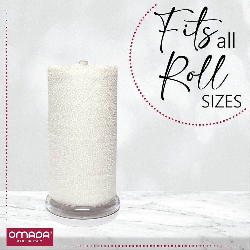 Omada Acrylic Paper Towel Holder: Standing Paper Towel Holder for