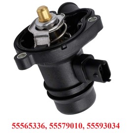 55565336 Engine Coolant Thermostat Housing Assembly with Water Inlet Fits 2013-2016 Buick Encore 2011-2016 Chevy Cruze 2012-2015 Chevy Sonic Replace 55593034 55579010 by Lucky Seven