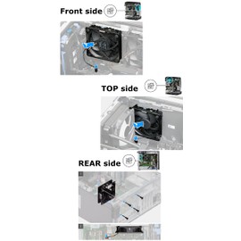 Deal4GO Front & TOP Chassis Cooling Fan Cage Fan w/Bracket WPKXN 76PC8 Replacement for Dell XPS 8950 8960 Precision 3660 3650 Alienware R13