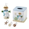 Avanti Linens Coastal Snowman Collection, Tissue Cover, Multicolor