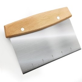 Raspador de banco multiusos, raspador de masa y cortador de masa para plancha plana, pan, pizza y pastelería - Rascador de plancha de acero inoxidable