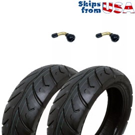 MMG SET OF TWO: Tire 120/70-12 Tubeless Front/Rear Motorcycle Scooter + 2 FREE Valve