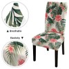 Jacrane Watercolor Hibiscus Flower Chair Covers for Dining Room 4