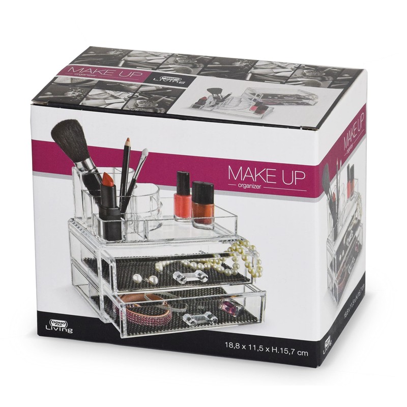 Domopak ® Acrylic Makeup Organiser Cosmetic Jewellery Display Box Set