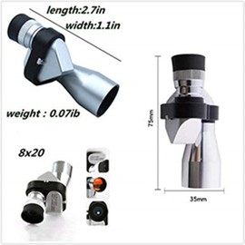 AOTUHA Mini Monoculars, Adult Pocket Binoculars, Small Compact Monoculars, w/ 8X Zoom - Best Compact Monoculars for Viewing & Travel! White