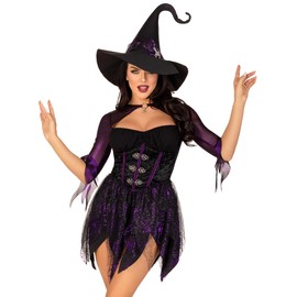 Leg Avenue Women’s 2 PC Mystical Witch Costume with Hat, X-LARGE