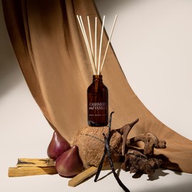 Sweet Water Decor Amber Reed Diffuser Set | Cashmere and Vanilla: Milky Coconut, Frangipani, Soft Cashmere, Bourbon Vanilla, Creamy Sandalwood, Tonka Bean, and Exotic Musk
