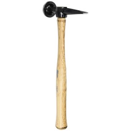 Martin 153S Cross Chisel Shrinking Hammer, Wood handle, Flat Round face 1 9/16 ", Chisel 3 ", Weight .85 pounds