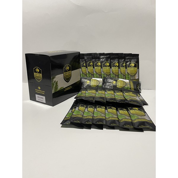 Lucky Eagle Natural Pre Wrap Palm Leafs Box of 30 Packages (3 Rolls in Each Package)(Slim)