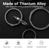 TISUR Titanium Key Rings for Keychain, Side-Pushing key chain rings