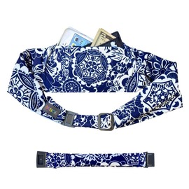 BANDI Plus Size Fanny Pack for Women – Travel-Ready Pocket Belt for Phone, Passport, Keys, Money, & Medical Devices, Newport, Pocketed Belt + Extender (28"-54")