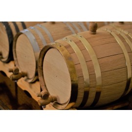 American Oak Barrel - Galvanized Steel Hoops - 5 liters (5L)