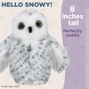 Bearington Collection Drift The Snowy Owl Plush, Owl Stuffed Animal,