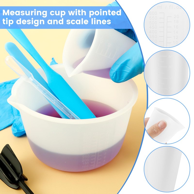 36PCS Silicone Resin Measuring Cups Tool Kit Reusable Resin Casting