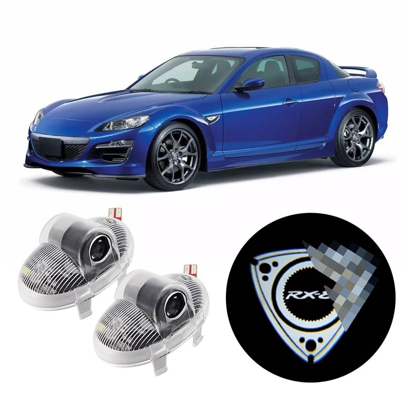 2 Pcs RX8 Welcome Light Car Door Projection LED Door