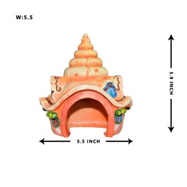 Castle Aquarium Conch House Decoration Painted with Realistic Details，with Swim Holes Aquatic Ornament Aquarium Decorations - Fish Tank Accessories Aquarium Décor Thematic Ornaments (Aquarium 1)