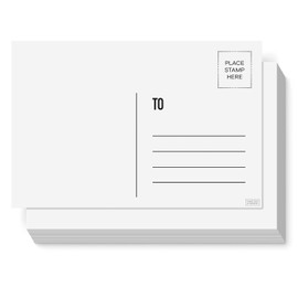 Sweetzer & Orange Blank Postcards for Mailing. 60 White 4x6 Empty Message sheets, Blank Mailable Slips Set. Make Your Own Printable Greeting Cards. 300gsm Note cards Paper Cardstock, Bulk Papers Pack