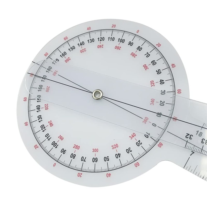 360° Calibrated Goniometer Angle Medical Joint Ruler Angle Inclinometer Ruler